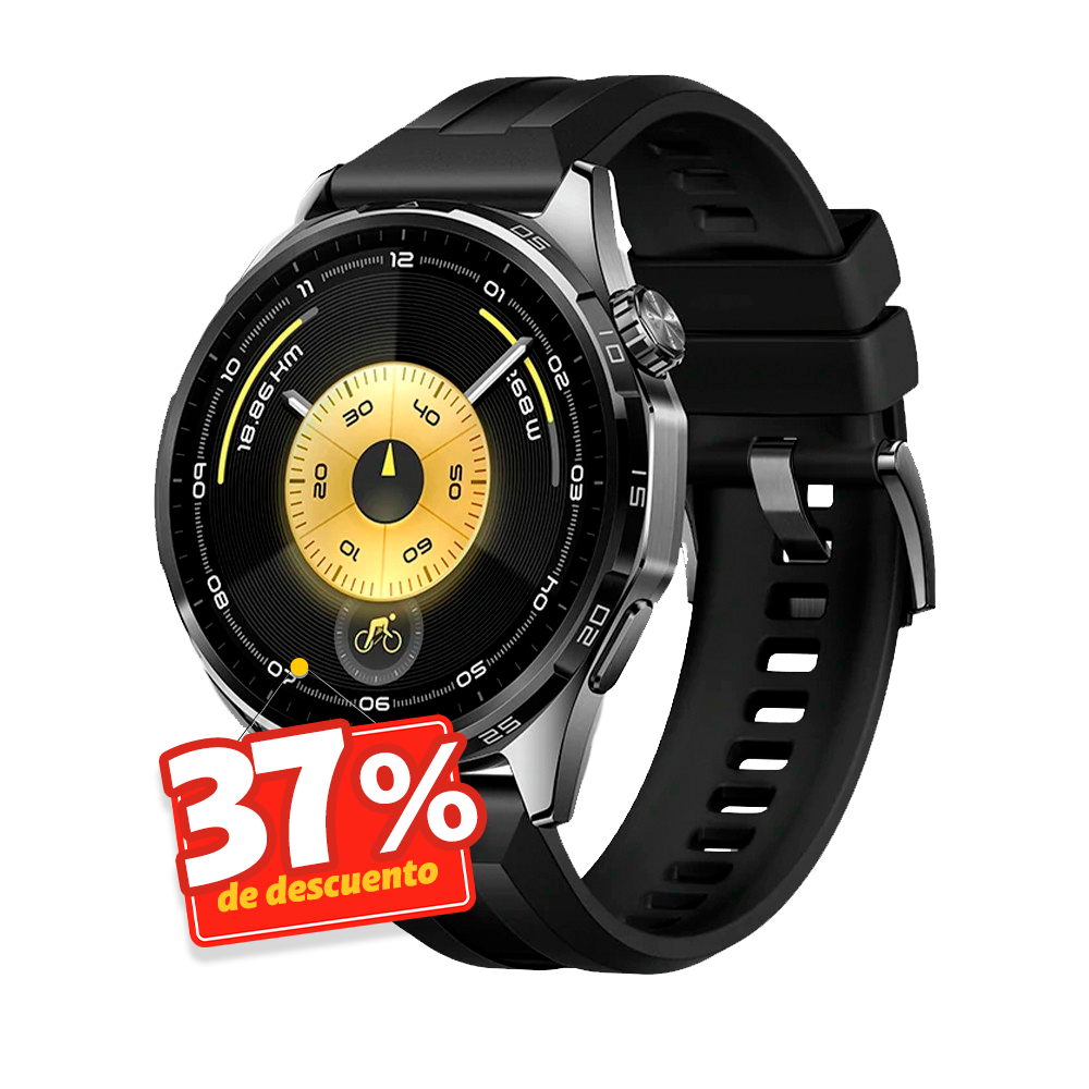 Huawei Watch GT6 46 mm negro con diseño elegante y funciones inteligentes en Claro Guatemala