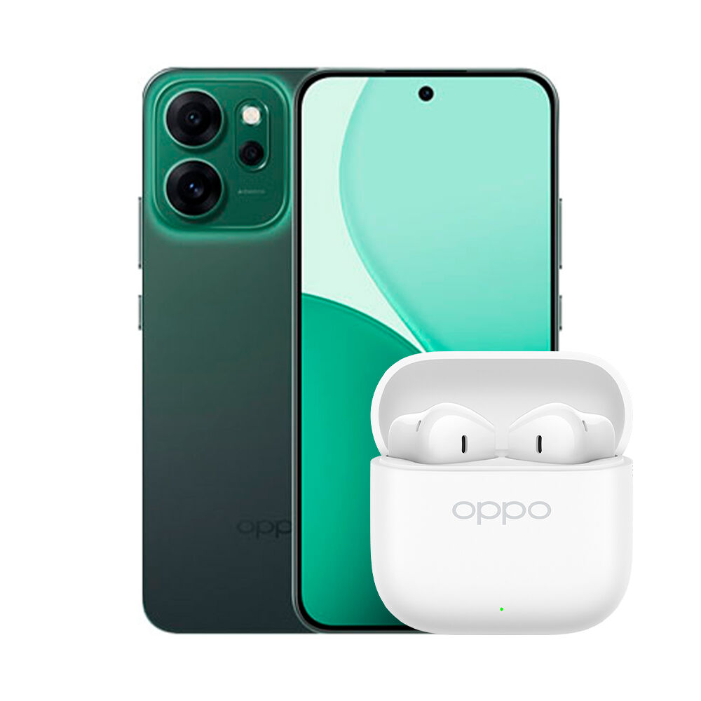 Oppo Reno 14 verde con potencia y gran autonomía | Tienda en Línea