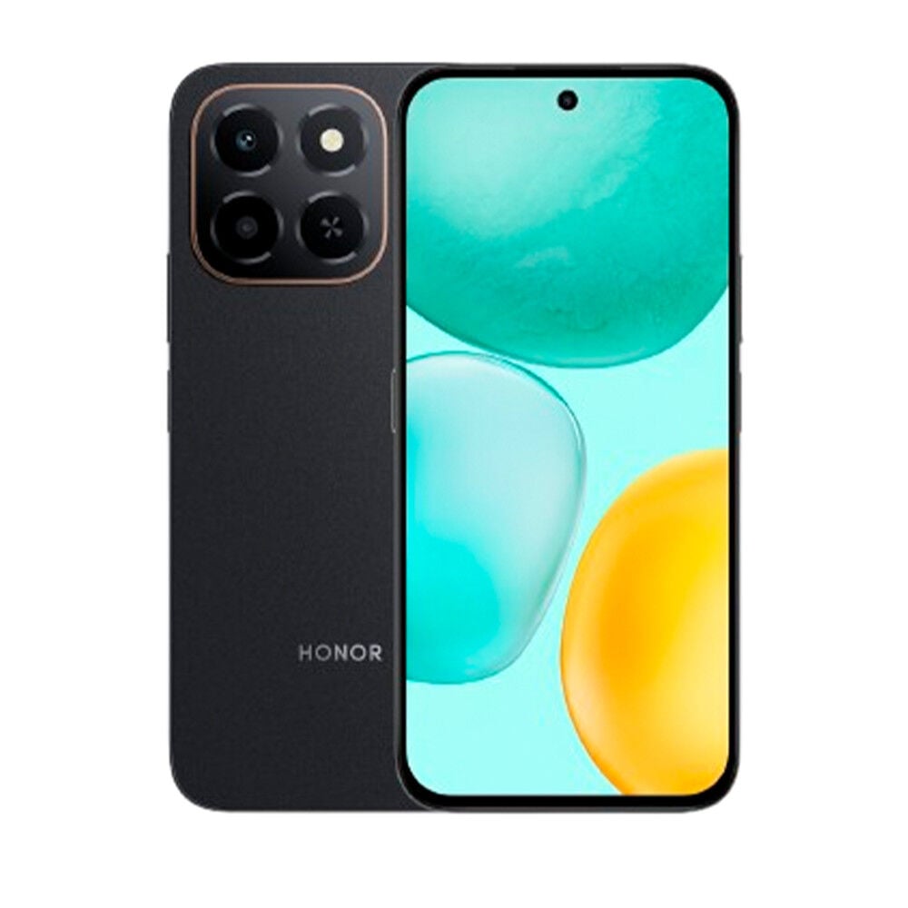 Honor X6C negro con pantalla amplia y almacenamiento de 256 GB en Claro Guatemala