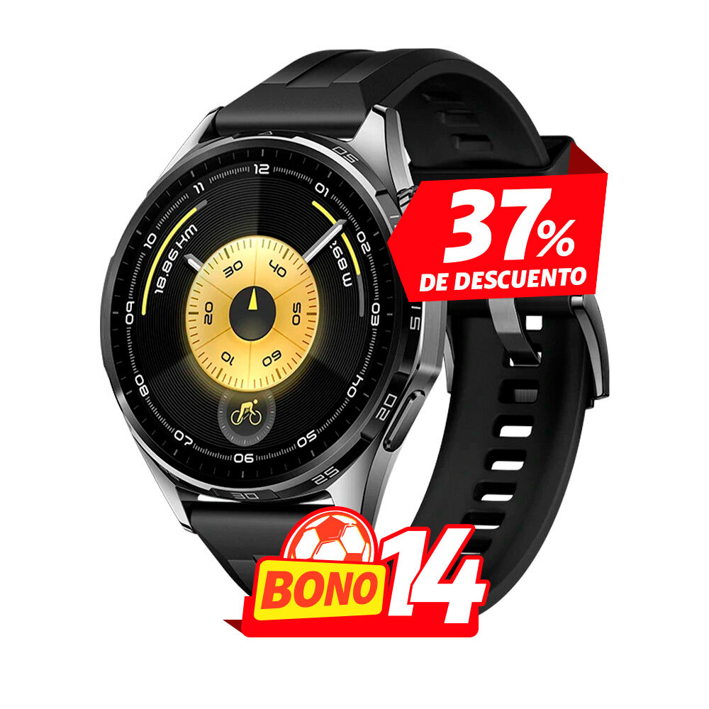 Huawei Watch GT6 46 mm negro con diseño elegante y funciones inteligentes en Claro Guatemala