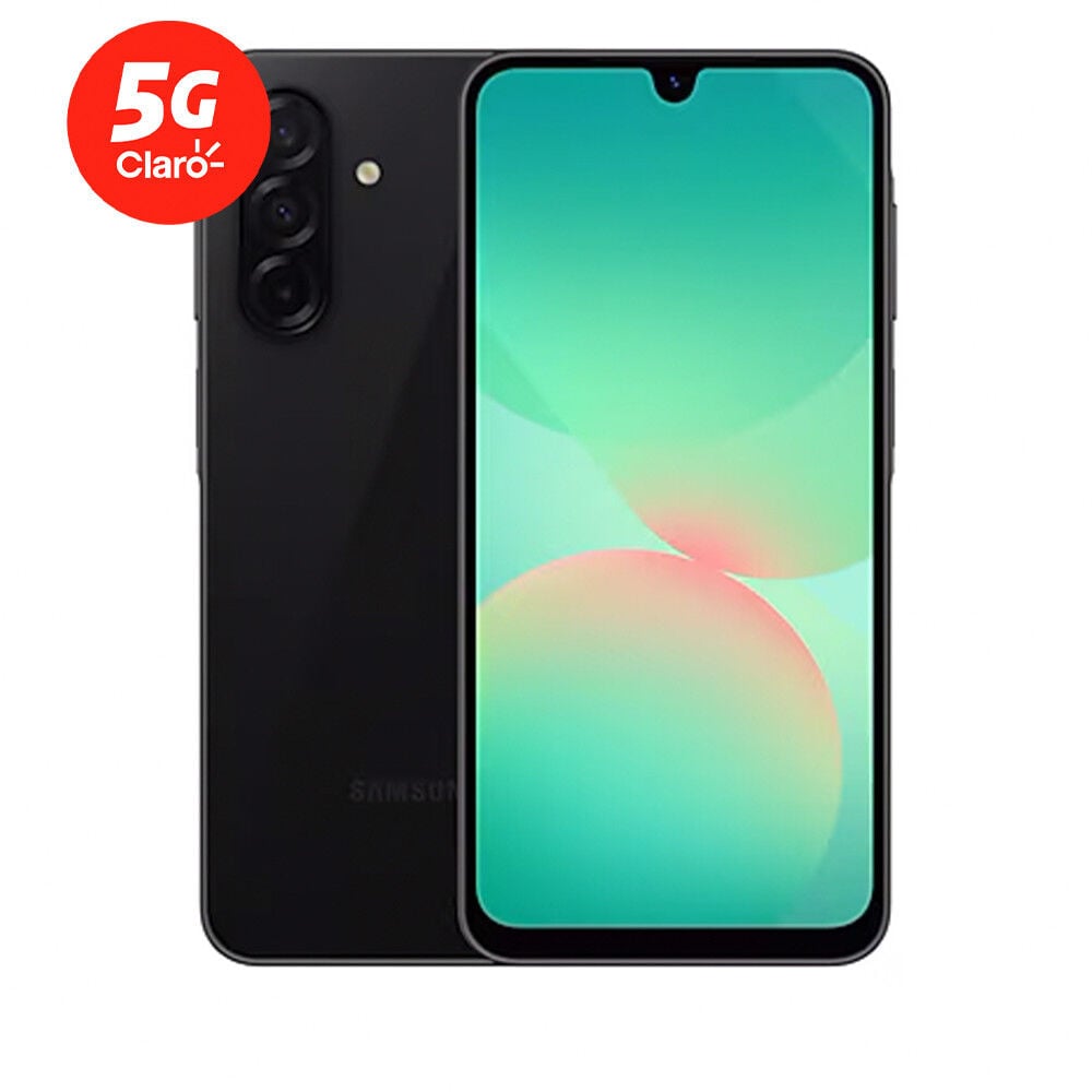 Samsung Galaxy A26 negro con conectividad 5G y diseño moderno en Claro Guatemala