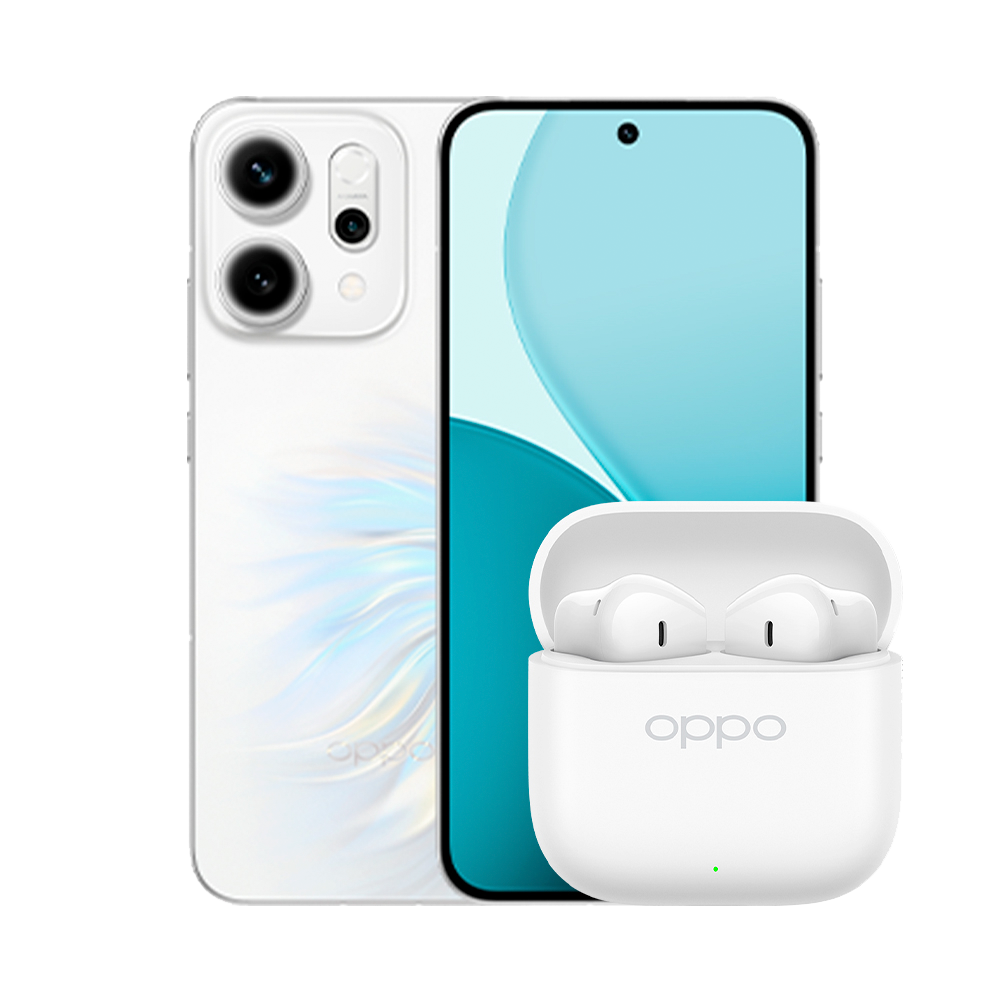Oppo Reno 14 blanco con conectividad 5G y diseño elegante en Claro Guatemala