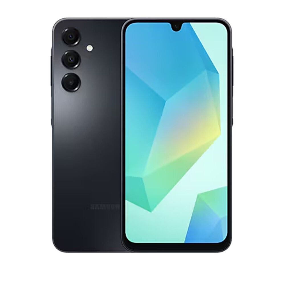 Samsung Galaxy A16 negro con almacenamiento de 128 GB y diseño moderno en Claro Guatemala