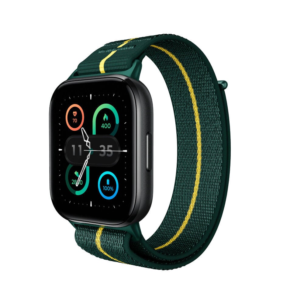 Moto Watch Fit color verde con pantalla táctil y correa deportiva disponible en Claro Guatemala