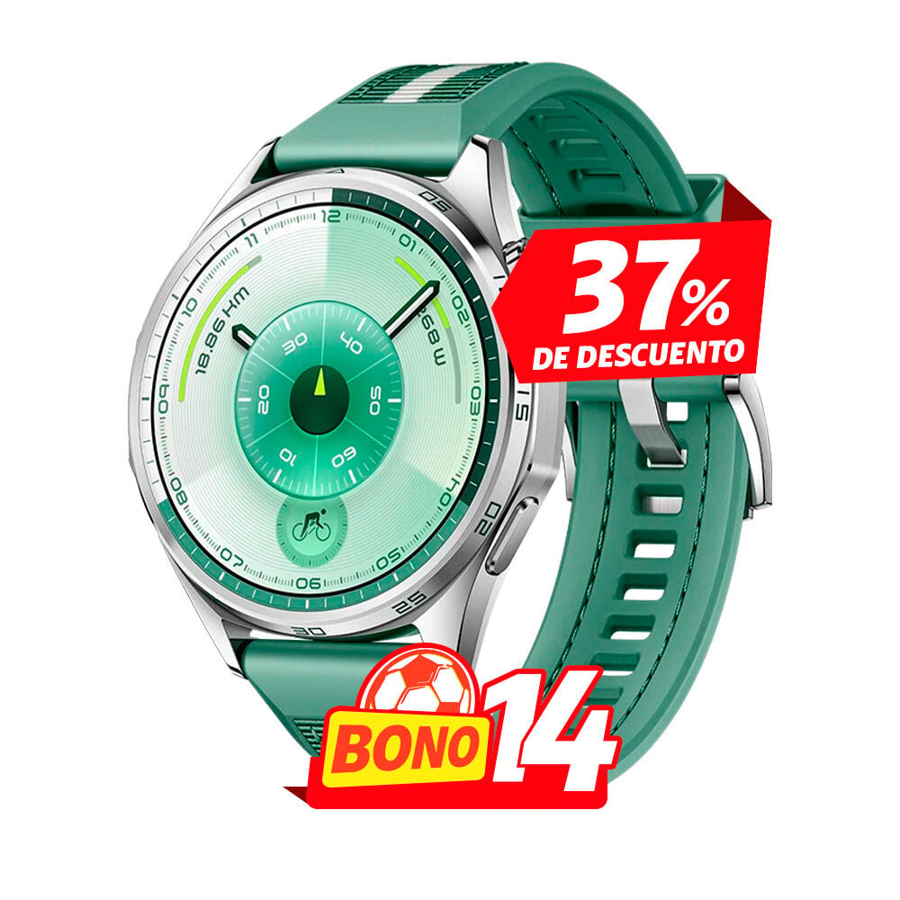 Huawei Watch GT6 46 mm verde con diseño elegante y funciones inteligentes en Claro Guatemala
