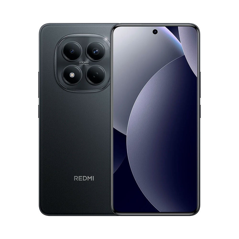 Xiaomi Redmi Note 15 negro con audífonos inalámbricos en Claro Guatemala